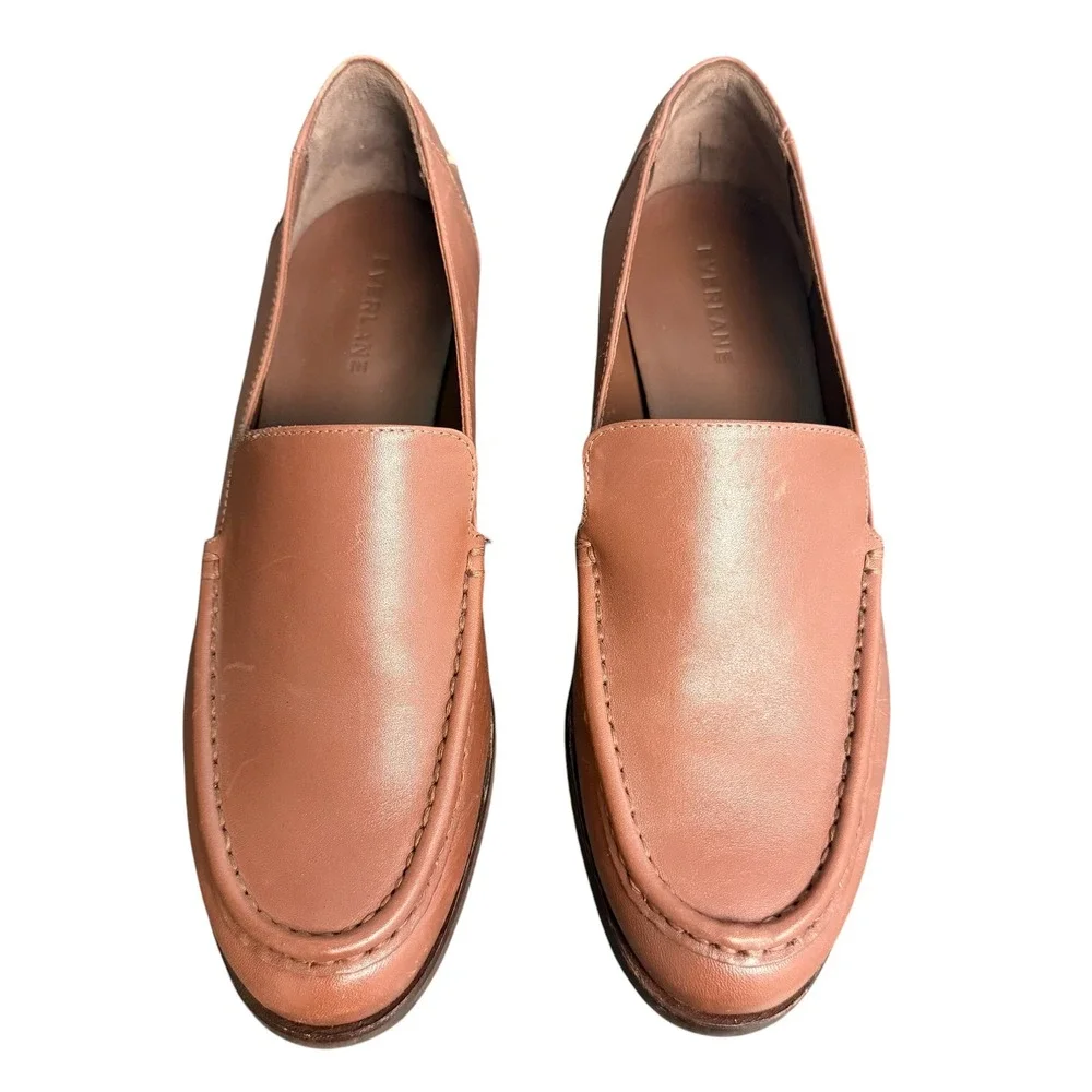 Everlane Modern Loafer in Rum Italian Leather Slip On Shoes Size 9 - Picture 3 of 11